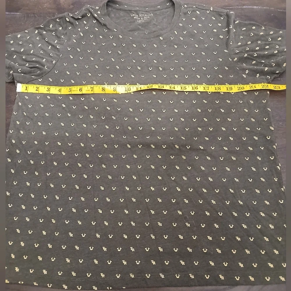 Vintage True Religion Monogram Olive Green Men's T-Shirt Size:2XL